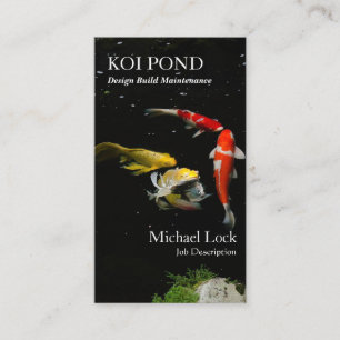 Koi Fish Pond Design Build Maintenance Visitekaartje