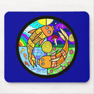 Koi Fish Pyschemelic Elemental Mandela Muismat