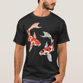 Koi Fish Red ampamp Gold en Red ampamp Black T-shirt