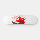 Koi Fish: Rode stip Skateboard (Horizontaal)