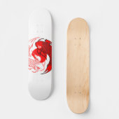 Koi Fish: Rode stip Skateboard (Voorkant)