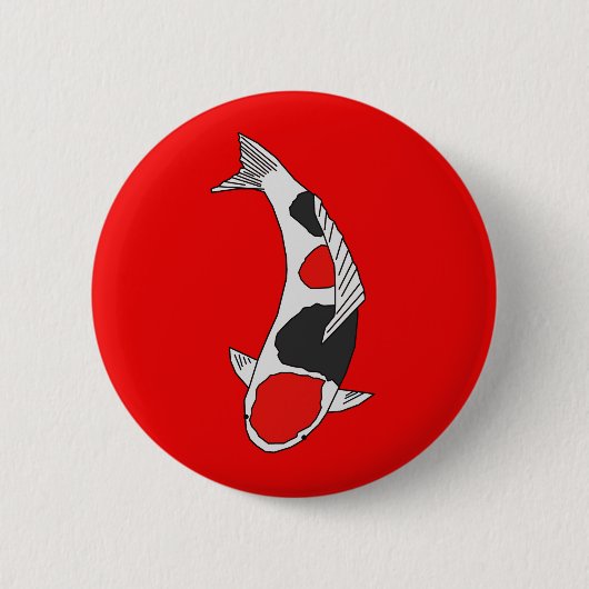 Koi Fish Ronde Button 5,7 Cm (Voorkant)