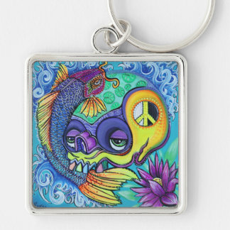 Koi Fish Skull Sleutelhanger