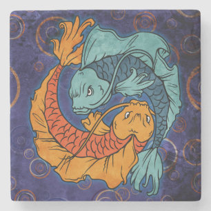 Koi Fish Stenen Onderzetter