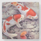 Koi Fish Stone Onderzetter (Voorkant)