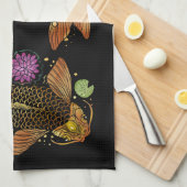 Koi Fish Theedoek (Quarter Fold)