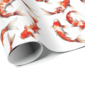 Koi fish watercolor pattern cadeaupapier (Rol Hoek)