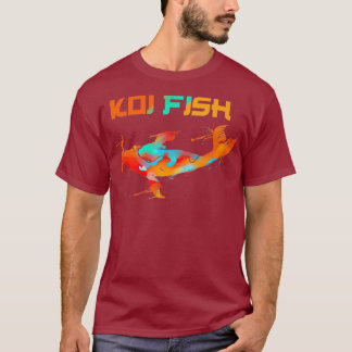 Koi Fish Waterverf Art Design Japan Pond T-shirt