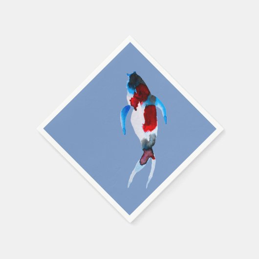 Koi fish waterverf fine art servet (Hoek)