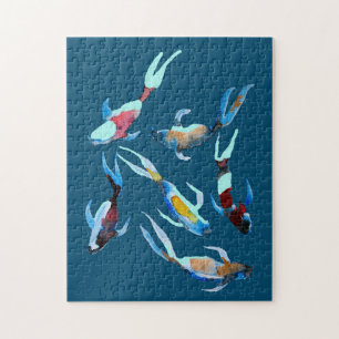 Koi Fish waterverf Legpuzzel
