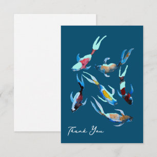 Koi Fish waterverf Notitiekaartje