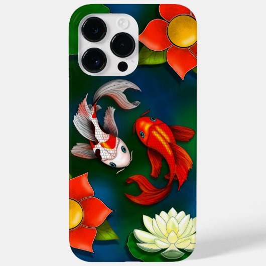 Koi Fish White Lotus Lily Pad Pond Case-Mate iPhone Case (Achterkant)
