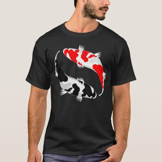 Koi Fish Yin Et Yang Art Tshirt (Devant)