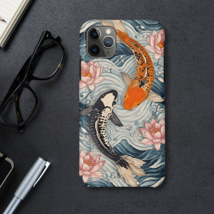 Koi Fish Yin Yang Lotus Art iPhone 11 Pro Max Hoesje