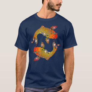 Koi Fish Zen Buddhist Art Mindful Meditation Yin T-shirt