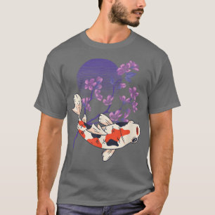 Koi Full Moon Cherry Blossom Nishikigoi Japans K T-shirt