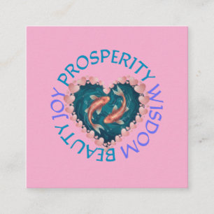 Koi goede voortgang roze en turquoise informatiekaartje