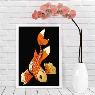 Koi Gold Fish Folie Afdrukken