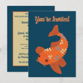 Koi Goldfish Ornamental Fish Pond Party Kaart (Voorkant / Achterkant)