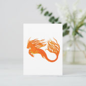 Koi Horse Oranje Fire Briefkaart (Staand voorkant)