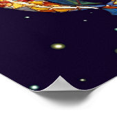 Koi in Universe Glass Designer Interior Poster (Hoek)