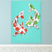 Koi Karper Canvas Afdruk (Insitu (Houten vloer))