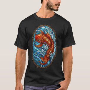 Koi Karper Glas in Lood T-shirt