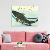 Koi (karper) - Japanse visafdruk van Hiroshige Canvas Afdruk (Insitu (Woonkamer))