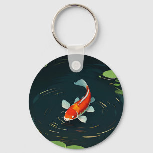 Koi Karper Lotusvijver Sereniteit Sleutelhanger