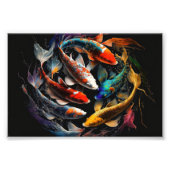 Koi, Koi Fish, Art Print, Poster (Devant)