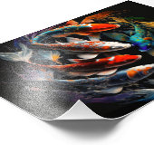 Koi, Koi Vis, Kunstdruk, Poster (Hoek)
