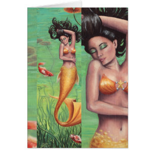 Koi Mermaid Briefkaart