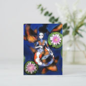 Koi Mermaid Briefkaart Print (Staand voorkant)