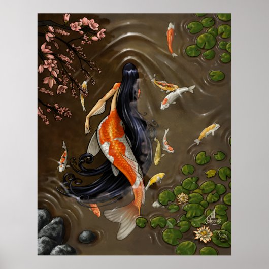 Koi Mermaid Print (Voorkant)