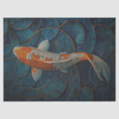 Koi met Golden Swirls Decoupage Tissuepapier (Voorkant)