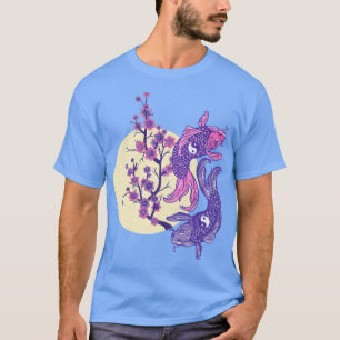 koi met Sakura Cherry Blossom T-shirt