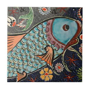 Koi Mosaic Tegeltje