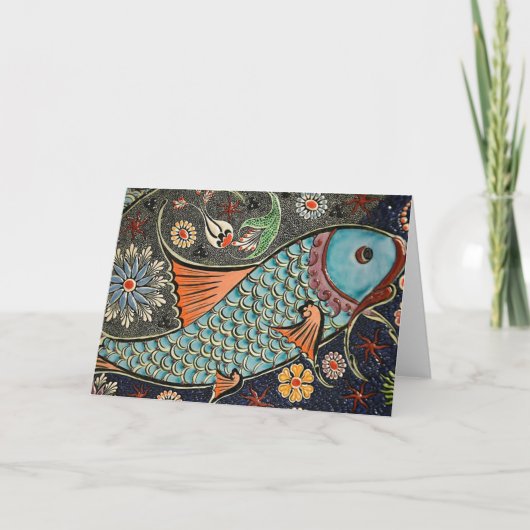 Koi Mosaic Wenskaart Kaart (Voorkant)