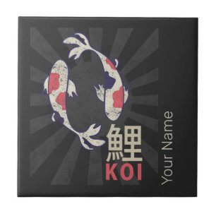 Koi  Nishikigoi Japans Karper voor Aquarist Tegeltje