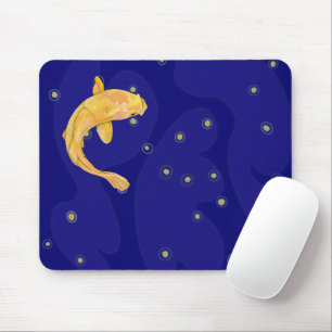 Koi op donkerblauw muismat