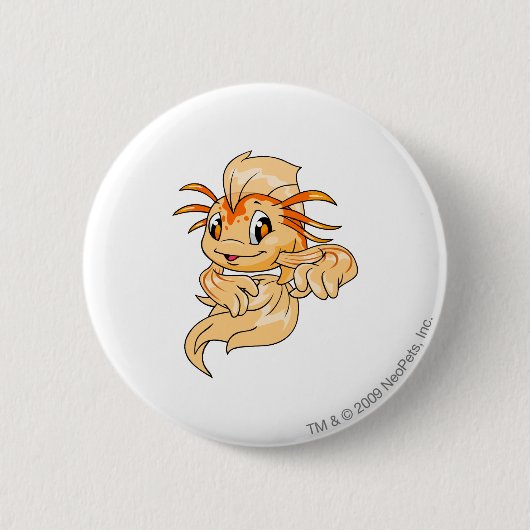 Koi Oranje Ronde Button 5,7 Cm (Voorkant)