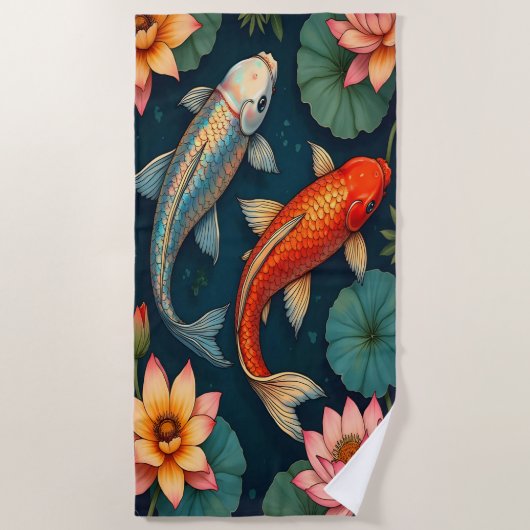 Koi Paar Strandlaken (Voorkant)