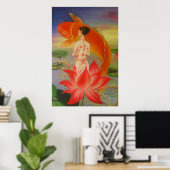 Koi Painting van Premium Karl Poster (Thuiskantoor)