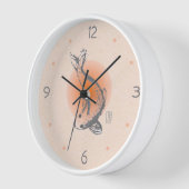 Koi Poisson Arrondi Mur Horloge (Angle)