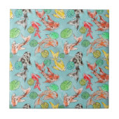 Koi pond acuarelas tegeltje (Voorkant)