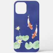Koi Pond Blue iPhone 12 Pro Max Coque (Verso)