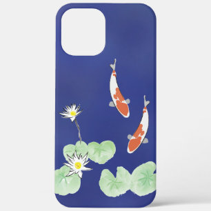 Koi Pond Blue iPhone 12 Pro Max Coque