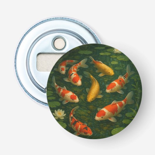 Koi Pond Button Flesopener (Voorkant)