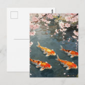 Koi Pond Cherry Blossom Serenity Briefkaart (Voorkant / Achterkant)