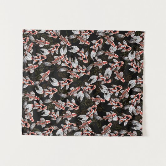 Koi Pond Fish Artwork Wandkleed (Voorkant (horizontaal))